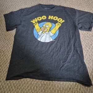 Vintage Graphic Tee Homer Simpson "Woo Hoo" Sz L